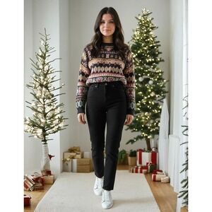 Forenza Modern Classics Vintage Sweater Cottagecore RetroGeometric Knit Pullover